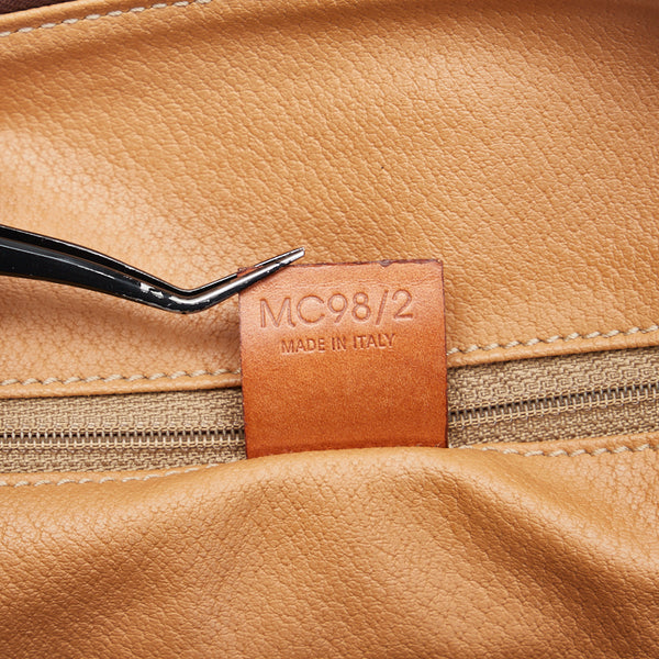 セリーヌ マカダム ボストンバッグ トラベルバッグ 旅行用バッグ MC98 2 ブラウン PVC レザー レディース CELINE 【中古】