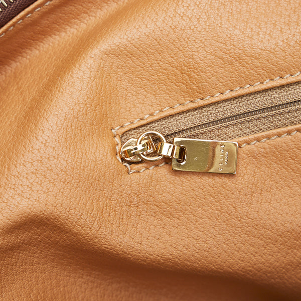 セリーヌ マカダム ボストンバッグ トラベルバッグ 旅行用バッグ MC98 2 ブラウン PVC レザー レディース CELINE 【中古】