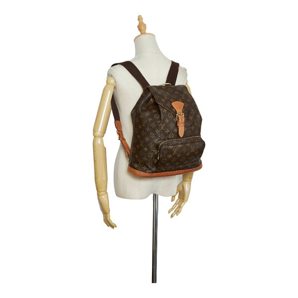 ルイ ヴィトン モノグラム モンスリGM リュック バックパック M51135 ブラウン PVC レザー レディース LOUIS VUITTON 【中古】