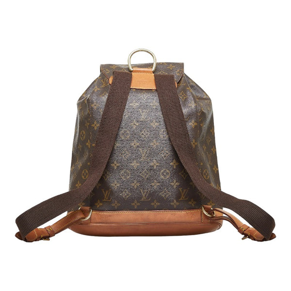 ルイ ヴィトン モノグラム モンスリGM リュック バックパック M51135 ブラウン PVC レザー レディース LOUIS VUITTON 【中古】