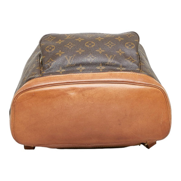 ルイ ヴィトン モノグラム モンスリGM リュック バックパック M51135 ブラウン PVC レザー レディース LOUIS VUITTON 【中古】