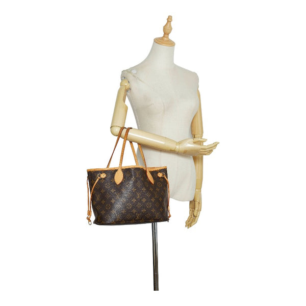 ルイ ヴィトン モノグラム ネヴァーフルPM ハンドバッグ トートバッグ M40155 ブラウン PVC レザー レディース LOUIS VUITTON 【中古】