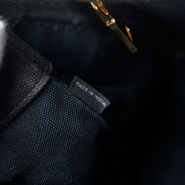 プラダ カナパ ミニ ハンドバッグ ショルダーバッグ 2WAY 1BG439 ブラック キャンバス レディース PRADA 【中古】