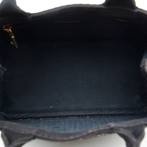 プラダ カナパ ミニ ハンドバッグ ショルダーバッグ 2WAY 1BG439 ブラック キャンバス レディース PRADA 【中古】