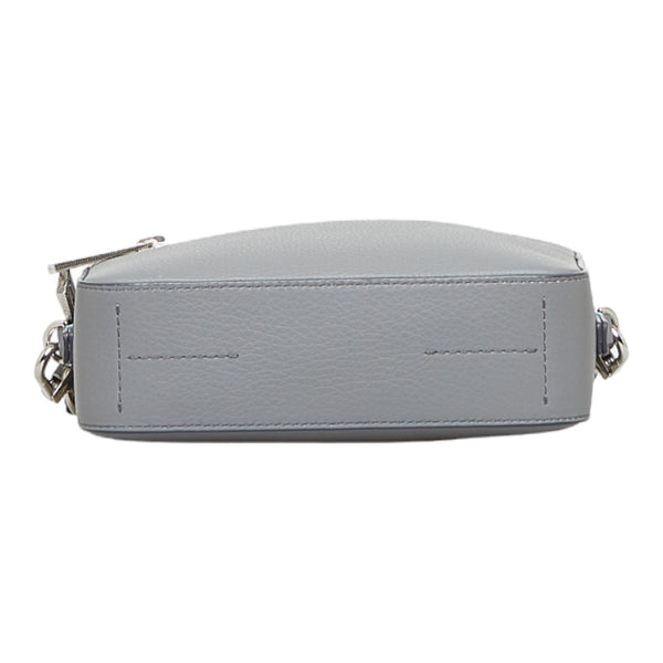 ティファニー 斜め掛け ショルダーバッグ グレー レザー レディース TIFFANY&Co. 【中古】