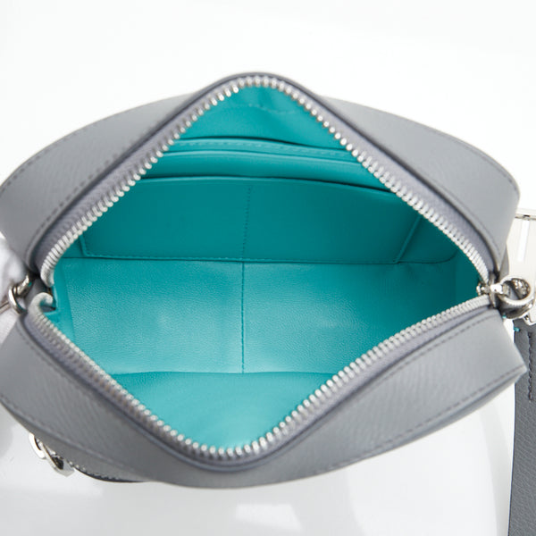 ティファニー 斜め掛け ショルダーバッグ グレー レザー レディース TIFFANY&Co. 【中古】