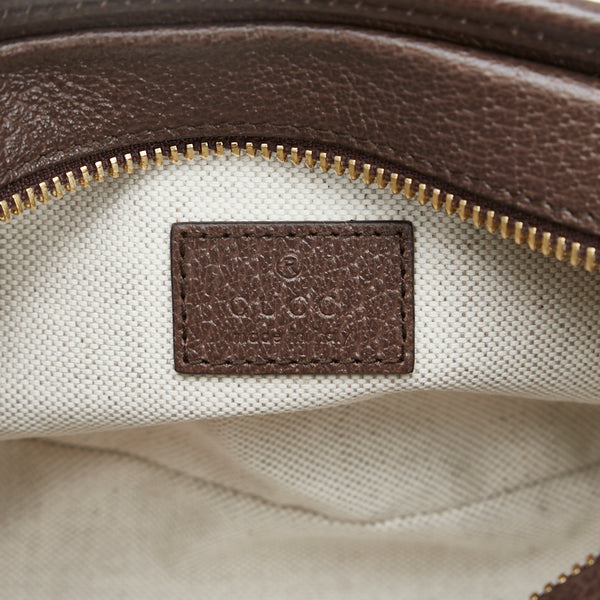 グッチ ジャンボGG ミニバッグ 斜め掛け ショルダーバッグ 696075 キャメル エボニー キャンバス レザー レディース GUCCI 【中古】