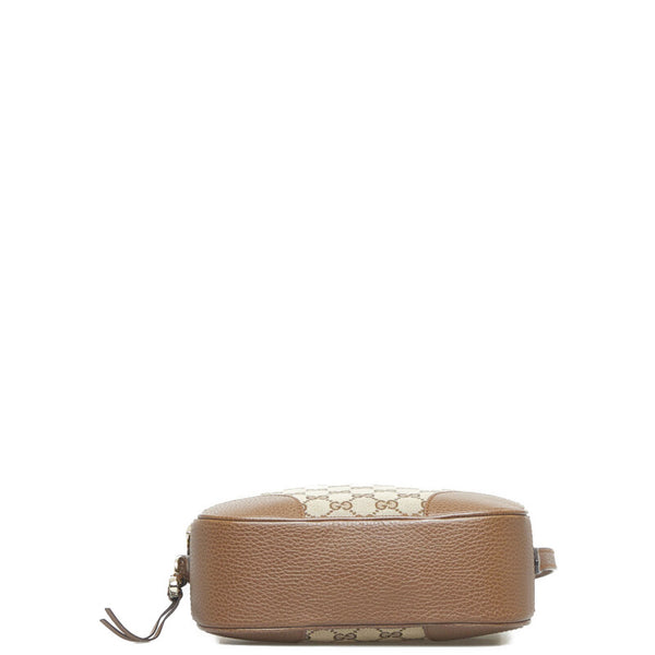 グッチ GGキャンバス 斜め掛け ショルダーバッグ 449413 ブラウン キャンバス レザー レディース GUCCI 【中古】