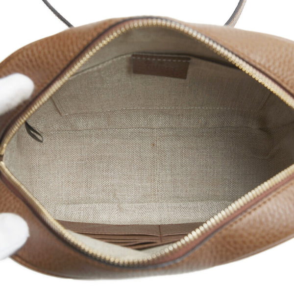 グッチ GGキャンバス 斜め掛け ショルダーバッグ 449413 ブラウン キャンバス レザー レディース GUCCI 【中古】