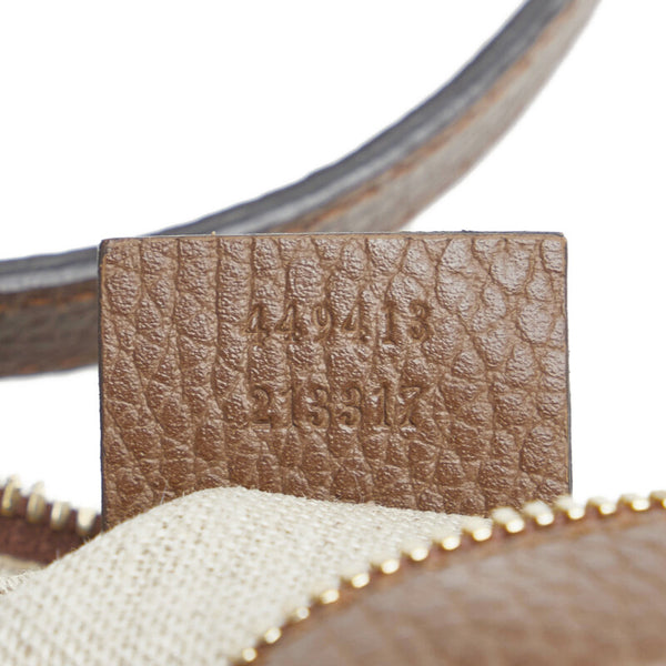 グッチ GGキャンバス 斜め掛け ショルダーバッグ 449413 ブラウン キャンバス レザー レディース GUCCI 【中古】