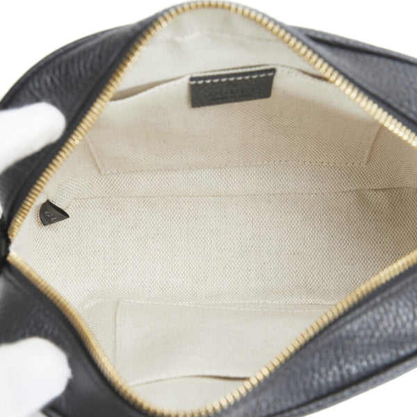 グッチ ソーホー インターロッキングG スモールディスコバッグ タッセル 斜め掛け ショルダーバッグ  308364 ブラック レザー レディース GUCCI 【中古】