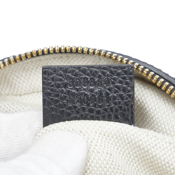 グッチ ソーホー インターロッキングG スモールディスコバッグ タッセル 斜め掛け ショルダーバッグ  308364 ブラック レザー レディース GUCCI 【中古】