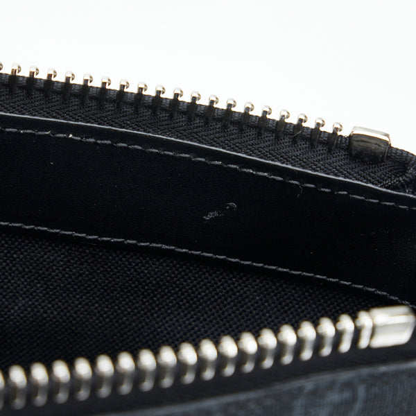 グッチ GGスプリーム スモールメッセンジャー 斜め掛け ショルダーバッグ 523599 ブラック グレー PVC レザー レディース GUCCI 【中古】