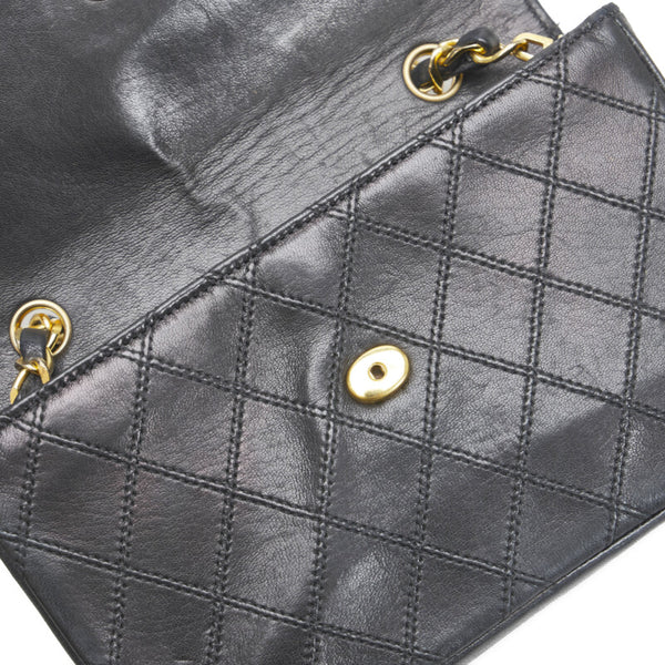 シャネル デカココ ココマーク ビコローレ チェーンショルダーバッグ  ブラック レザー レディース CHANEL 【中古】