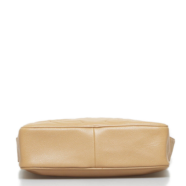 シャネル トリプルココマーク ココボール 斜め掛け ショルダーバッグ  ベージュ キャビアスキン レディース CHANEL 【中古】