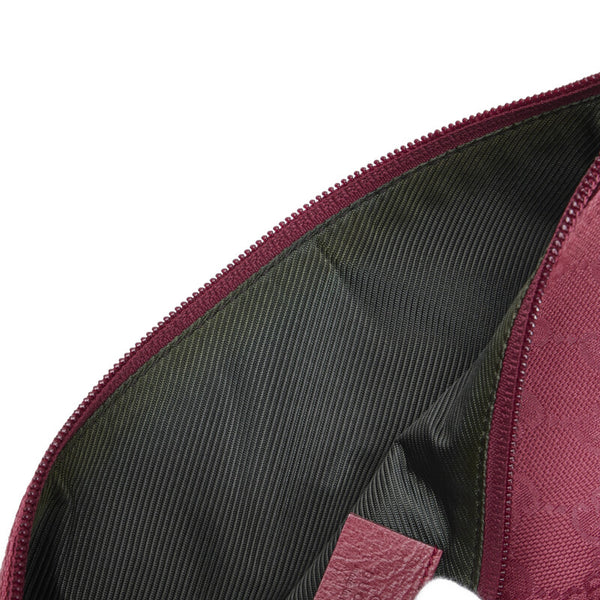 グッチ GGキャンバス アクセサリーポーチ 07198 ピンク キャンバス レザー レディース GUCCI 【中古】