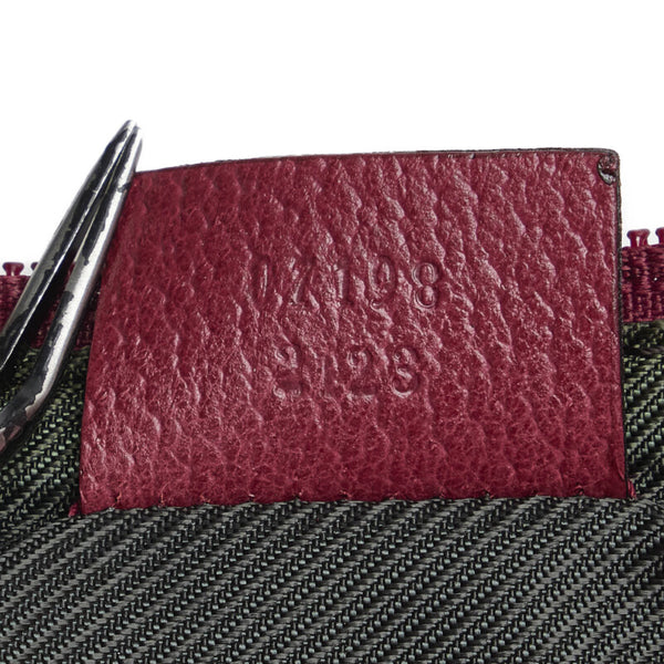 グッチ GGキャンバス アクセサリーポーチ 07198 ピンク キャンバス レザー レディース GUCCI 【中古】
