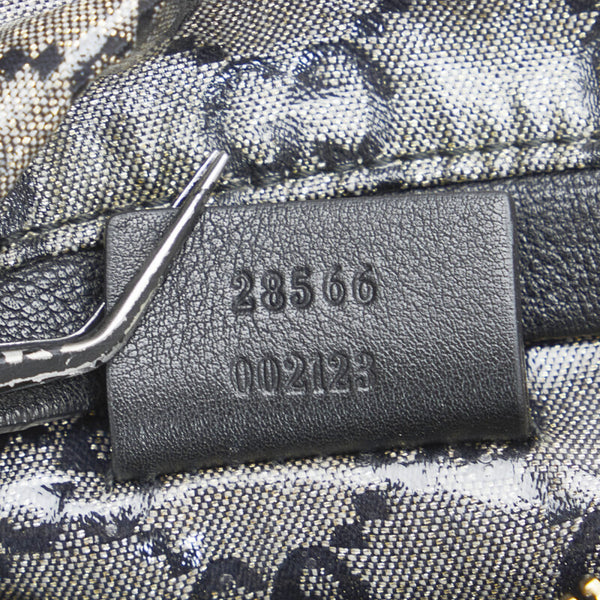 グッチ GGクリスタル ボディバッグ ウエストバッグ 28566 ネイビー ゴールド キャンバス レザー レディース GUCCI 【中古】