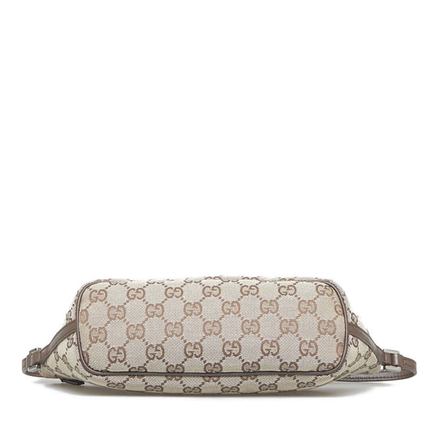 グッチ GGキャンバス ポーチ アクセサリーポーチ 07198 ベージュ キャンバス レザー レディース GUCCI 【中古】