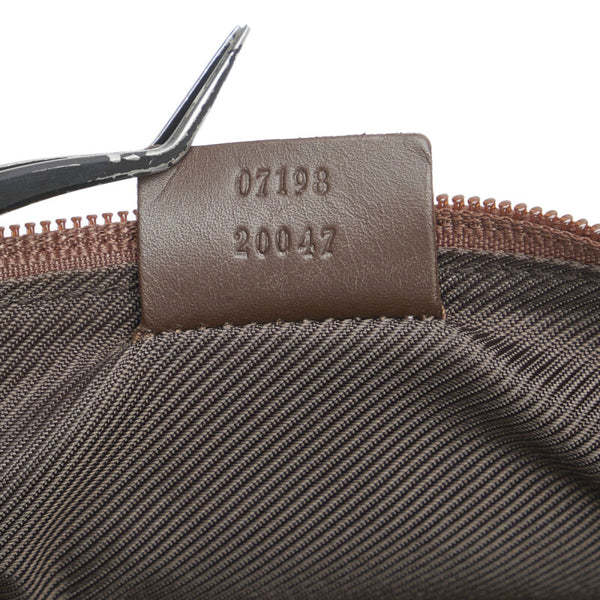 グッチ GGキャンバス ポーチ アクセサリーポーチ 07198 ベージュ キャンバス レザー レディース GUCCI 【中古】