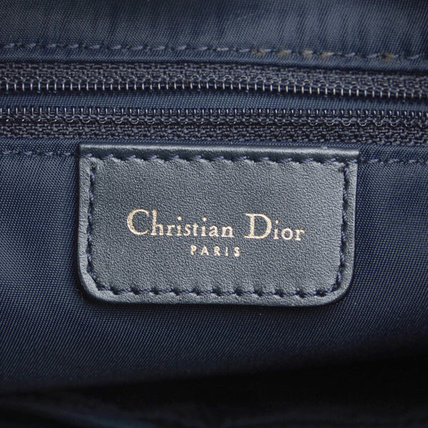 ディオール トロッター 斜め掛け ショルダーバッグ ネイビー キャンバス レザー レディース Dior 【中古】