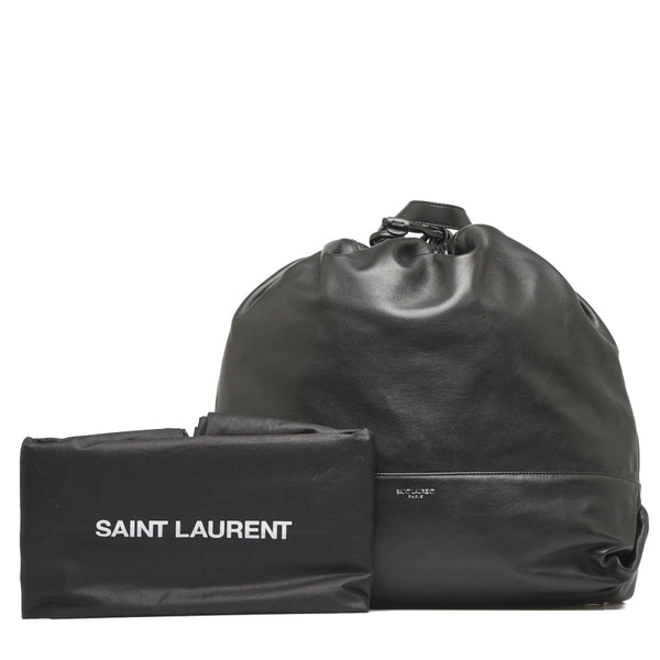 サンローラン リュック バックパック ブラック ラムスキン レザー レディース SAINT LAURENT 【中古】