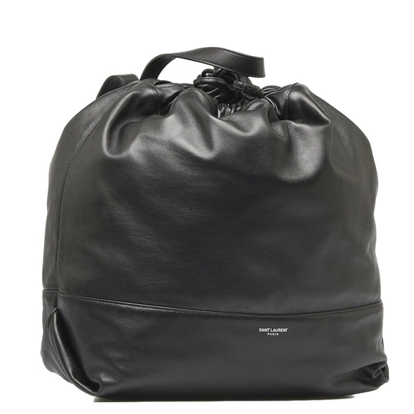 サンローラン リュック バックパック ブラック ラムスキン レザー レディース SAINT LAURENT 【中古】