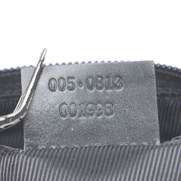 グッチ GGキャンバス ワンショルダーバッグ ハンドバッグ 001998 ブラウン ブラック キャンバス レザー レディース GUCCI 【中古】