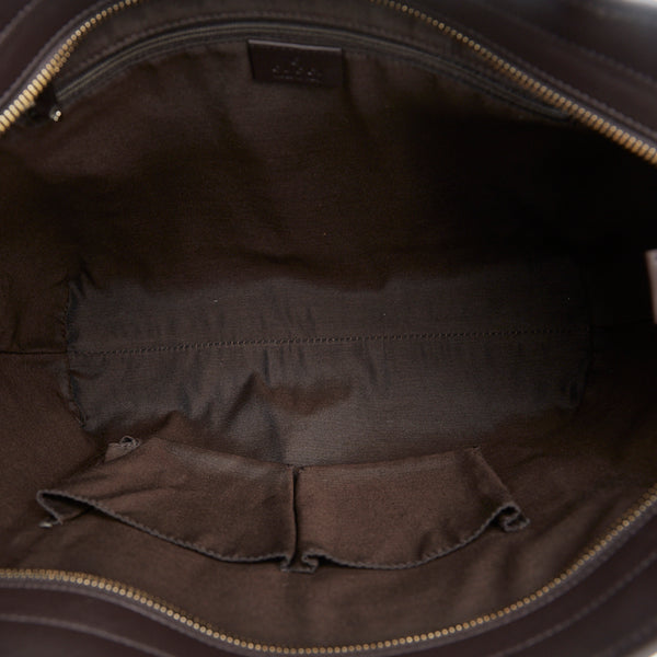 グッチ GGスプリーム トートバッグ ショルダーバッグ 2WAY 388929 ベージュ ブラウン PVC レザー レディース GUCCI 【中古】