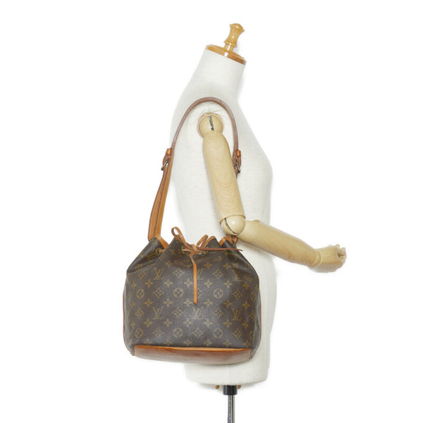 ルイ ヴィトン モノグラム プチノエ  ショルダーバッグ M42226 ブラウン PVC レザー レディース LOUIS VUITTON 【中古】