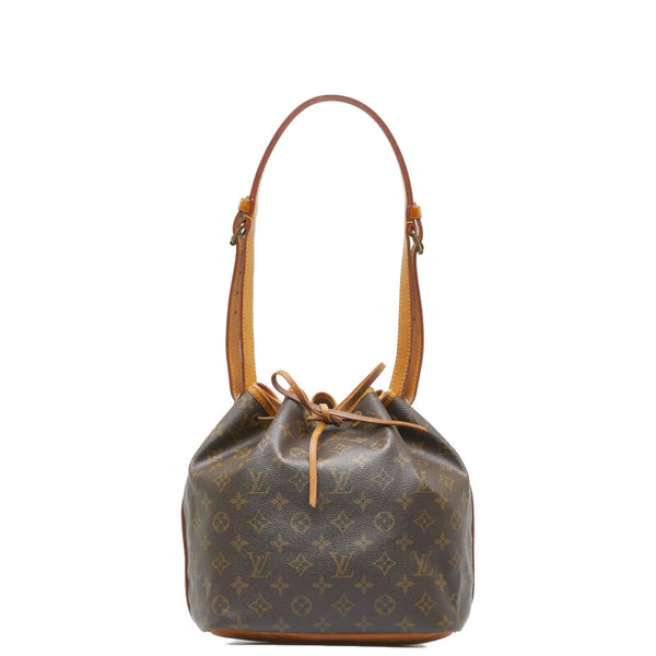 ルイ ヴィトン モノグラム プチノエ  ショルダーバッグ M42226 ブラウン PVC レザー レディース LOUIS VUITTON 【中古】