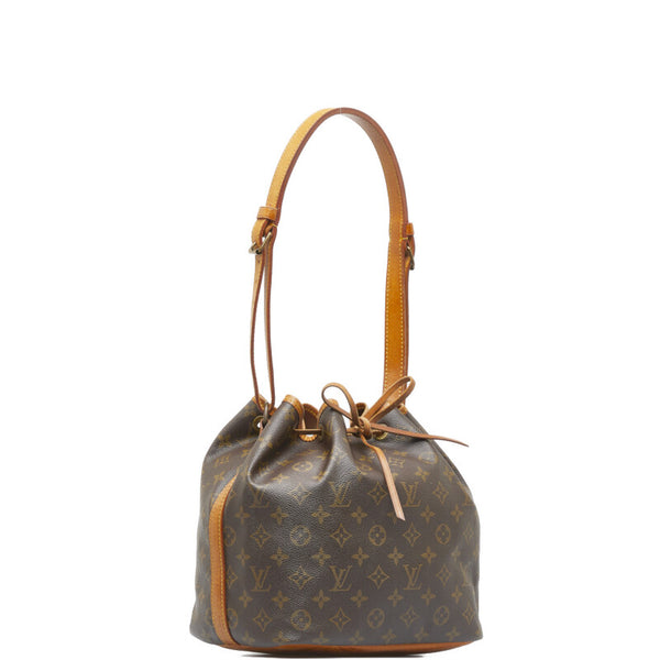 ルイ ヴィトン モノグラム プチノエ  ショルダーバッグ M42226 ブラウン PVC レザー レディース LOUIS VUITTON 【中古】