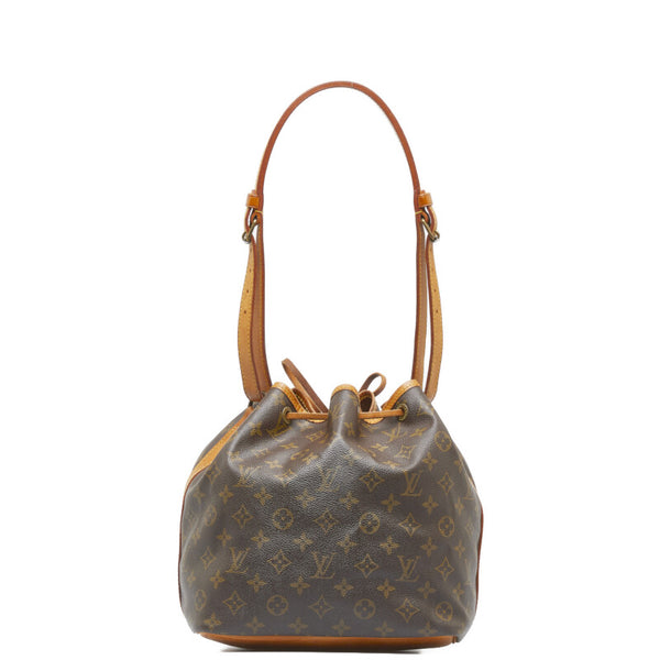 ルイ ヴィトン モノグラム プチノエ  ショルダーバッグ M42226 ブラウン PVC レザー レディース LOUIS VUITTON 【中古】