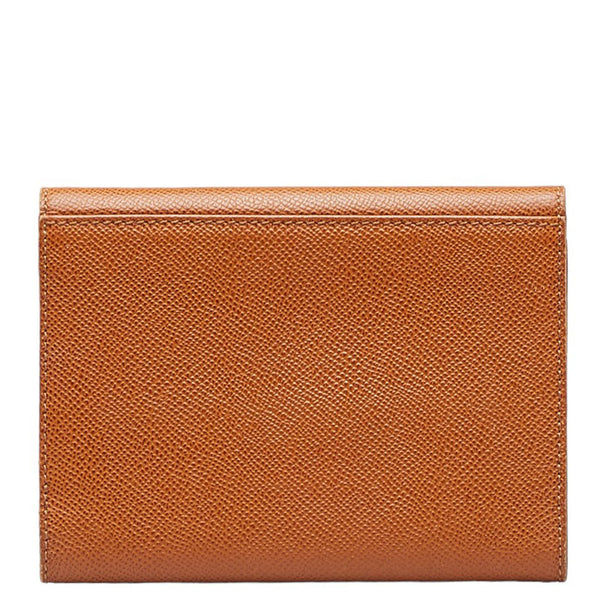 シャネル ココマーク ココロック ゴールド金具 三つ折り財布 ブラウン レザー レディース CHANEL 【中古】