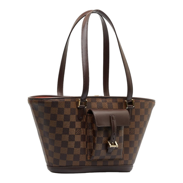 ルイ ヴィトン ダミエ マノスクPM トートバッグ ハンドバッグ Ｎ51121 ブラウン PVC レザー レディース LOUIS VUITTON 【中古】