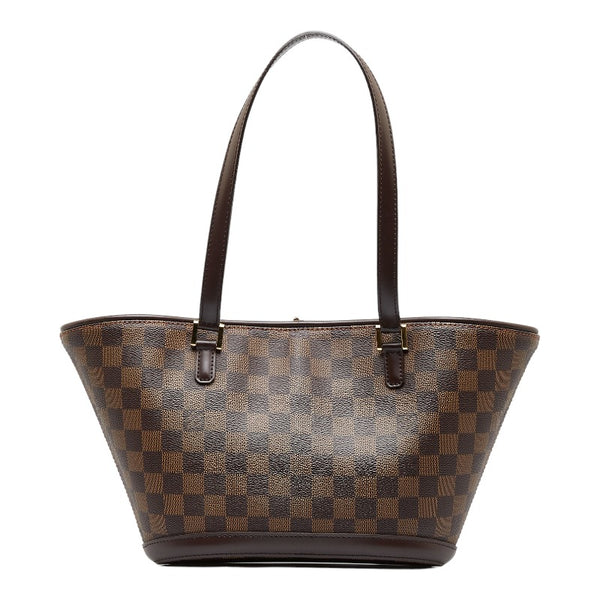 ルイ ヴィトン ダミエ マノスクPM トートバッグ ハンドバッグ Ｎ51121 ブラウン PVC レザー レディース LOUIS VUITTON 【中古】
