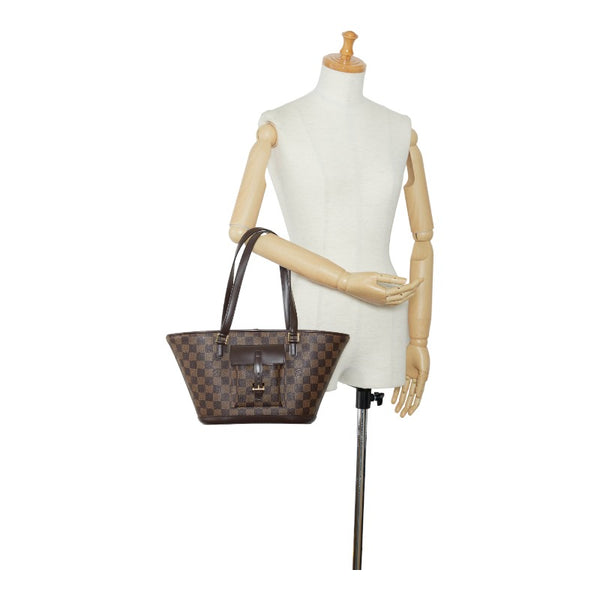 ルイ ヴィトン ダミエ マノスクPM トートバッグ ハンドバッグ Ｎ51121 ブラウン PVC レザー レディース LOUIS VUITTON 【中古】
