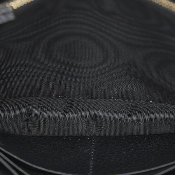 グッチ インターロッキングG チェーンウォレット 長財布 2WAY 466506 ブラック レザー レディース GUCCI 【中古】