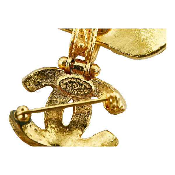 シャネル ココマーク ココスイング グリポア ブローチ ゴールド メッキ レディース CHANEL 【中古】