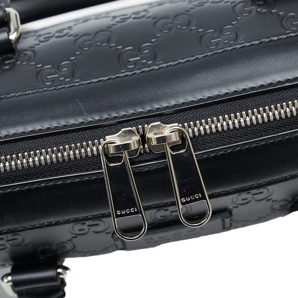 グッチ グッチシマ ビジネスバッグ ハンドバッグ ショルダーバッグ 2WAY 435322 ブラック レザー メンズ GUCCI 【中古】