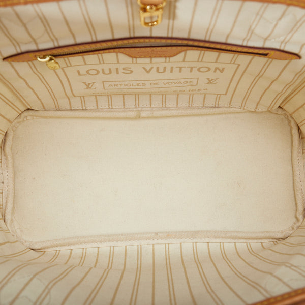 ルイ ヴィトン ダミエ アズール ネヴァーフルPM ショルダーバッグ トートバッグ N41362 ホワイト PVC レザー レディース LOUIS VUITTON 【中古】