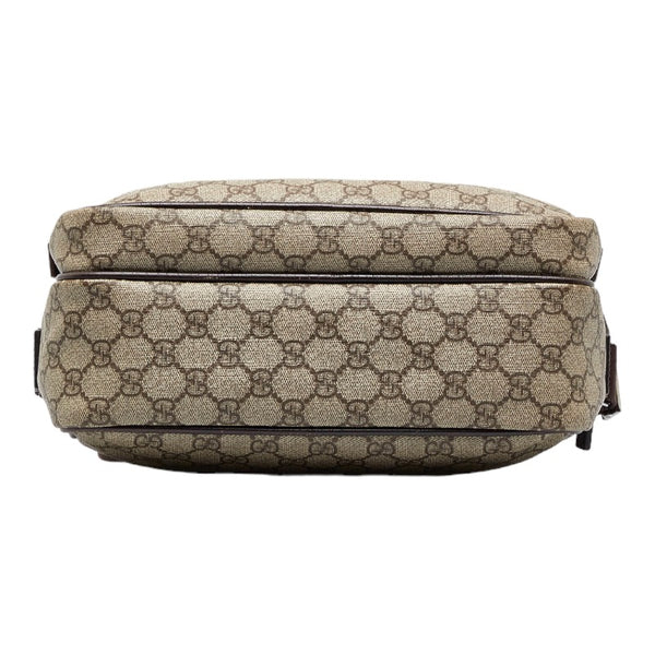 グッチ GGスプリーム 斜め掛け ショルダーバッグ 114531 ベージュ ブラウン PVC レザー レディース GUCCI 【中古】