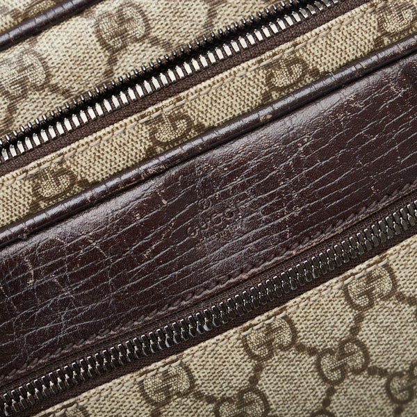 グッチ GGスプリーム 斜め掛け ショルダーバッグ 114531 ベージュ ブラウン PVC レザー レディース GUCCI 【中古】