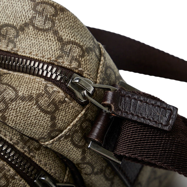 グッチ GGスプリーム 斜め掛け ショルダーバッグ 114531 ベージュ ブラウン PVC レザー レディース GUCCI 【中古】