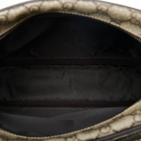 グッチ GGスプリーム 斜め掛け ショルダーバッグ 114531 ベージュ ブラウン PVC レザー レディース GUCCI 【中古】