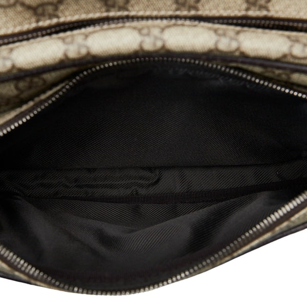 グッチ GGスプリーム 斜め掛け ショルダーバッグ 114531 ベージュ ブラウン PVC レザー レディース GUCCI 【中古】