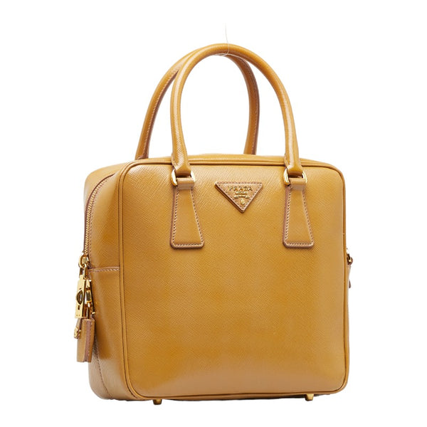 プラダ サフィアーノ ヴェルニーチェ ハンドバッグ ショルダーバッグ 2WAY BL0864 ブラウン パテントレザー レディース PRADA 【中古】
