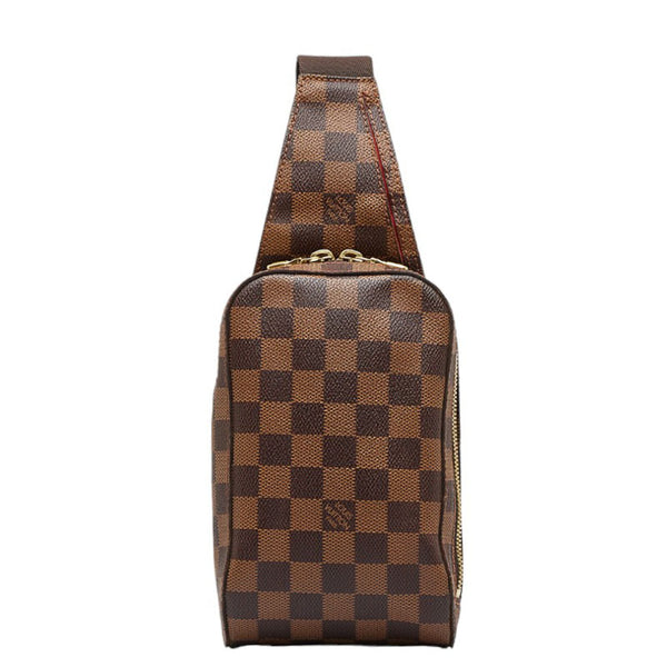 ルイ ヴィトン ダミエ ジェロニモス ショルダーバッグ ボディバッグ N51994 ブラウン PVC レザー メンズ LOUIS VUITTON 【中古】