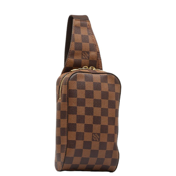 ルイ ヴィトン ダミエ ジェロニモス ショルダーバッグ ボディバッグ N51994 ブラウン PVC レザー メンズ LOUIS VUITTON 【中古】