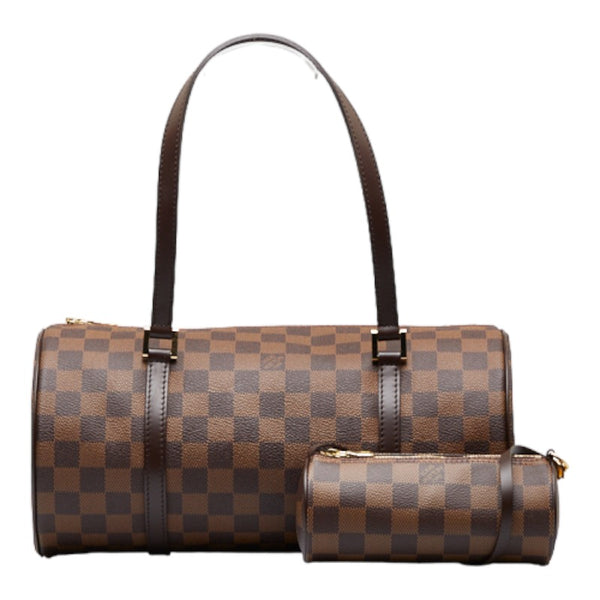 ルイ ヴィトン ダミエ パピヨン30 ハンドバッグ N41210 エベヌ ブラウン PVC レザー レディース LOUIS VUITTON 【中古】